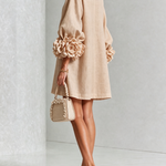 Alba | Mini dress with buttons and floral sleeves