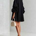 Alba | Mini dress with buttons and floral sleeves