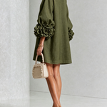Alba | Mini dress with buttons and floral sleeves