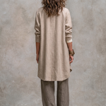 Beige Grey Casual Layered Three-piece Elegant Wide-leg Pants Suit