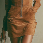 Marlow Suede Zip Dress
