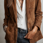 Vintage Brown Suede Jacket
