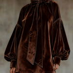 Marlow | Velvet Tie-Neck Dress