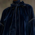Marlow | Velvet Tie-Neck Dress