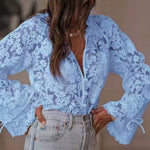Zeagoo Delicate Lace Floral Hollow Out Blouse for Women Casual Boho Summer Vacation 2026 | Under $40