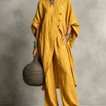 Minimalism Loose Slant Placket Matching Set