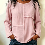 Effortless Textured Long Sleeve Top