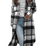 Zeagoo Plaid Shacket Jacket Long Button Down Shirts