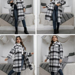 Zeagoo Plaid Shacket Jacket Long Button Down Shirts