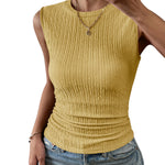 Zeagoo High Neck Tank Top Casual Ribbed Knit Shirts