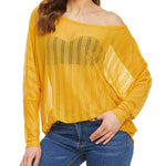 Long Sleeve Mesh Sheer Shirt - Zeagoo (Us Only)