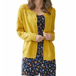 Zeagoo Women's Button Down Crochet Sweater Cardigan