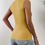 Zeagoo High Neck Tank Top Casual Ribbed Knit Shirts