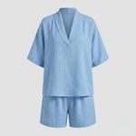 Zoe Mitchell | Linen Two-Piece Shorts Set For Women