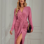 Zeagoo Elegant Irregular Slit Knit Dress for Women Casual Summer Vacation 2026