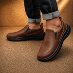 Lightweight Leather Slip-Ons
