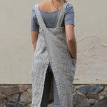 Zeagoo Women's Cross Back Apron with Pockets Pinafore Dress