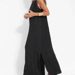 Zeagoo Women's Casual Loose Sleeveless Spaghetti Side Split Maxi Dress