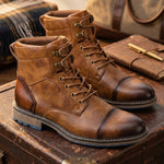 Tiberio Structured Leather Boot