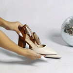 Marielle | Two Tone Strap Heels