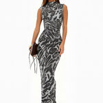 Tara Hughes | Leopard Print Bodycon Maxi Dress For Women