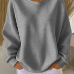 KATE | WAFFLE KNIT WINTER SWEATSHIRT