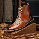 Sandro Leather Lace-Up Boot