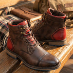 Tiberio Structured Leather Boot