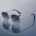 Lucent Titanium Square Sunglasses