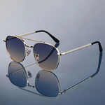Lucent Titanium Square Sunglasses