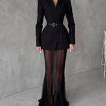 Fashion Jacket & Perspective Skirt Two-Piece Set