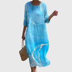 Elena™ | Elegant Floral Print Maxi Dress