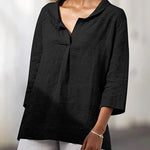 Zeagoo Tunic Tops Sexy V Neck Short Sleeve Blouses Casual Loose Fit Plain T-Shirts
