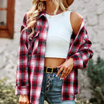 Zeagoo Plaid Button Front Curved Hem Shacket for Women Casual Loose Business Casual 2026 | Under $40