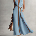 Georgina Wright | Sleeveless Maxi Dress with Contrast Trim For Women