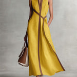 Georgina Wright | Sleeveless Maxi Dress with Contrast Trim For Women
