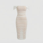 Audrey Flemming | Off-Shoulder Ruched Midi Dress For Women