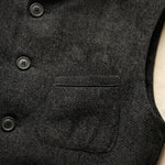 Augusto Herringbone Nehru Vest