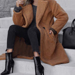 Zeagoo Double-faced Fleece Lapel Breasted Woolen Coat