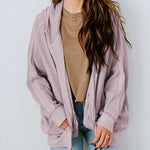 Zeagoo Women's Cardigan Zipper Sweater Loungewear Outerwear Hoodie Long Jacket