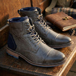Tiberio Structured Leather Boot