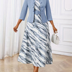 AMELIE LANE | PRINTED BELTED TWO-PIECE SET