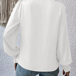 Zeagoo Elegant V-neck Lantern Sleeve Blouse Temperament Solid Color Shirt for Women Casual Work Office Loose Fit 2026 | Under $40