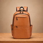 Leather Business Laptop Backpack