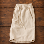 Linen Blend Drawstring Shorts