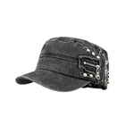 Vesper Rivet Zipper Flat-Top Cap