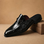 Crocodile Horsebit Mule Loafers