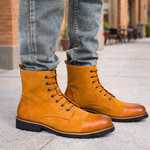 Suede High-Top Boots