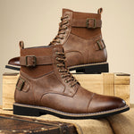 Textured Leather Boots