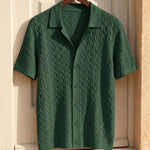 Bruno Cable Knit Polo Shirt